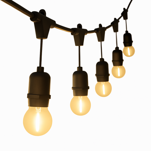 Hängende Lichterkette weiß – Bild 3